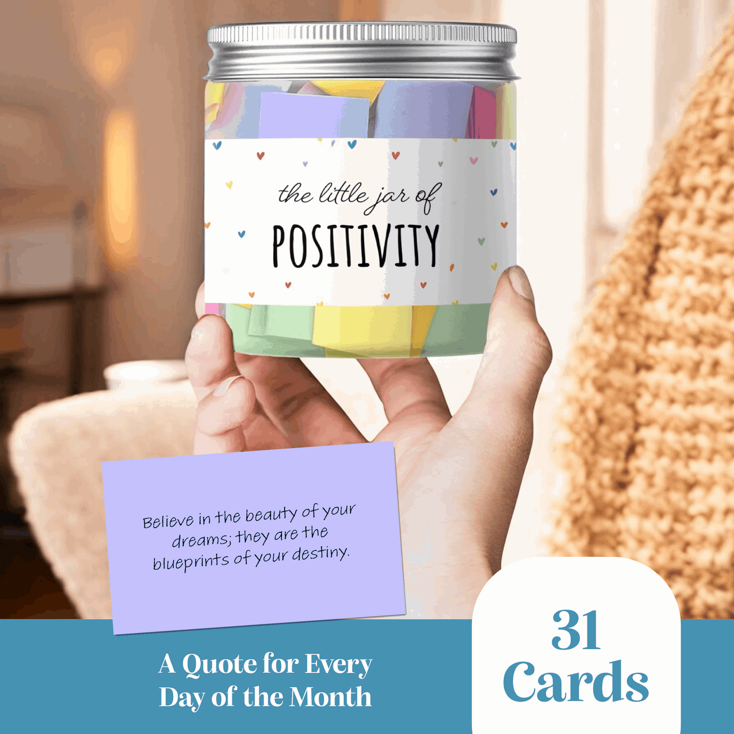 The Positivity Jar: Uplifting Quotes & Daily Affirmations Gift Box Set