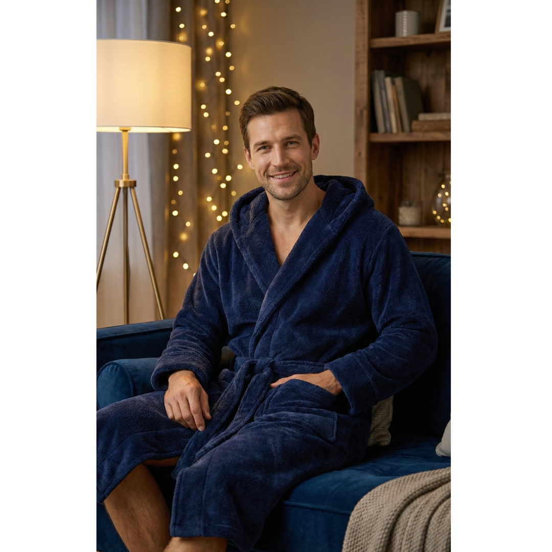 Winter Warm Flannel Robe: Cozy Casual Bathrobe Comfort