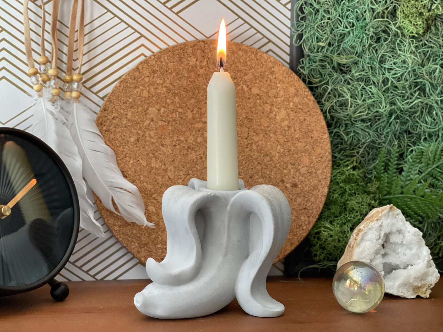 Handmade Concrete Banana Air Plant Holder