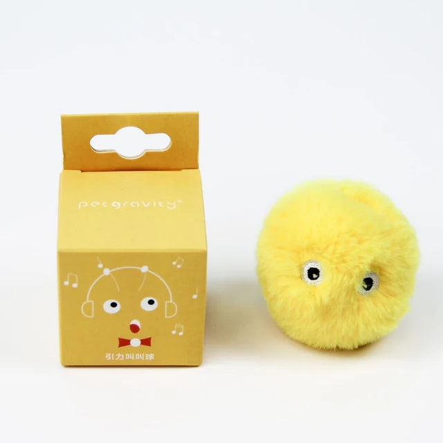 Interactive Cat Ball with Catnip & Squeak – Fun Training Toy for Kittens