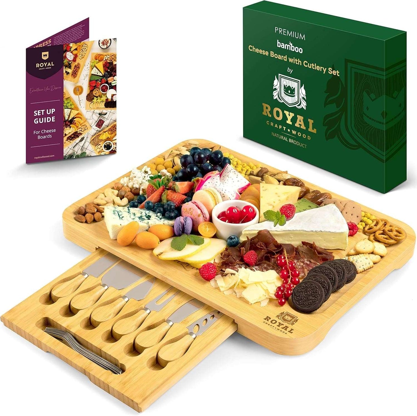 Cheese Board XXL with Cutlery Set