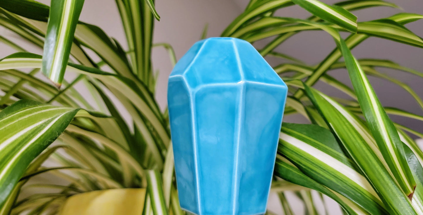 Large Diamond Crystal Plant Watering Spike β Self-Watering Tool with Glaze Finish