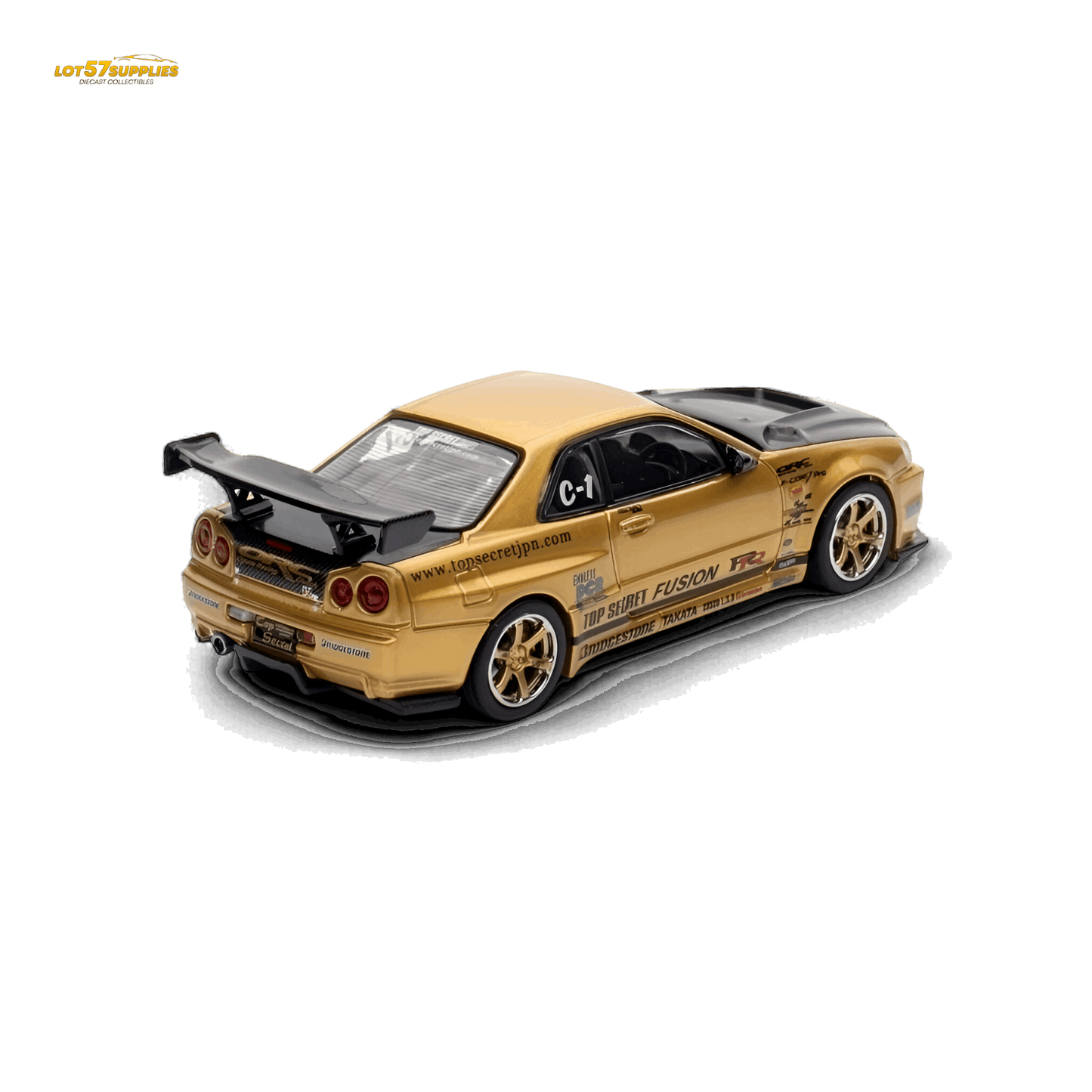 Inno64 TOP SECRET R34 GT-R - Gold 1:64