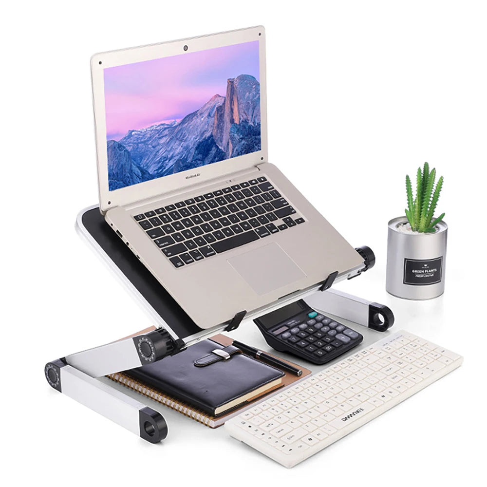 Portable Aluminum Laptop Desk Stand with Mouse Pad