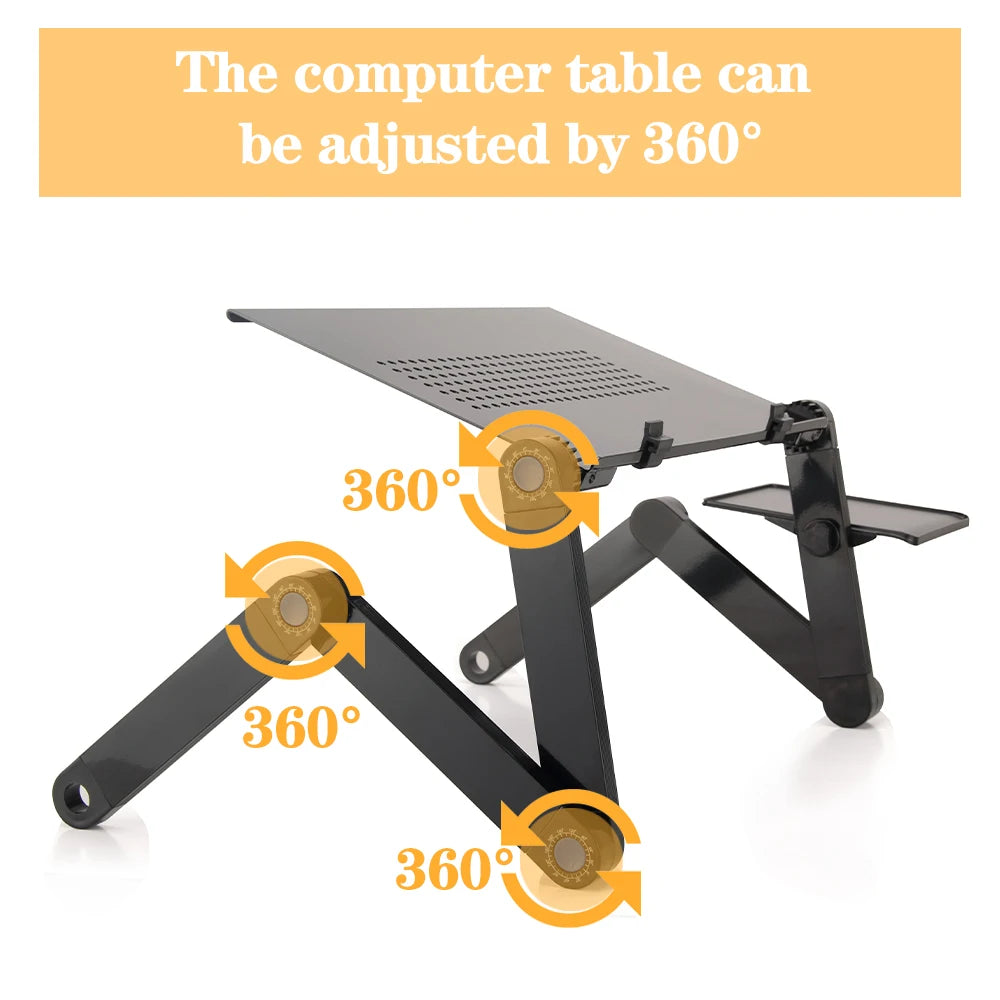 Portable Aluminum Laptop Desk Stand with Mouse Pad