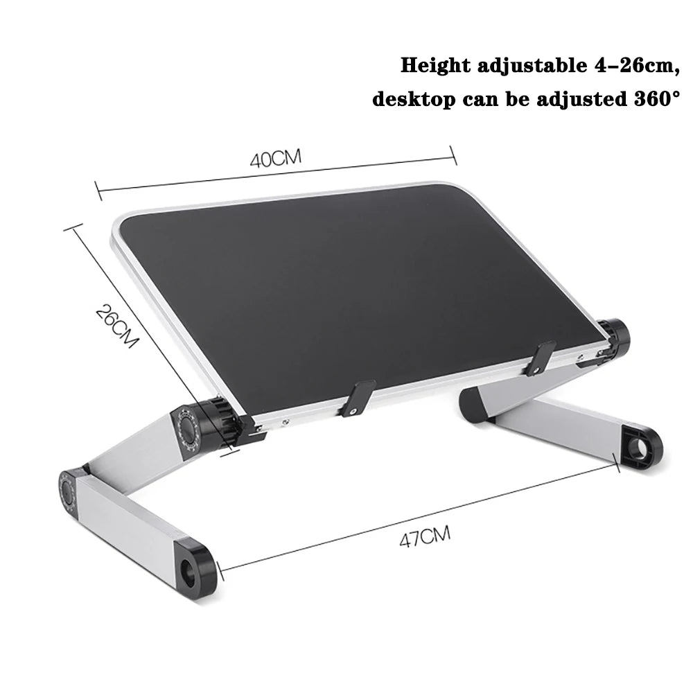 Portable Aluminum Laptop Desk Stand with Mouse Pad