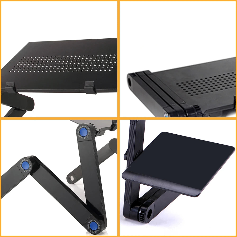 Portable Aluminum Laptop Desk Stand with Mouse Pad