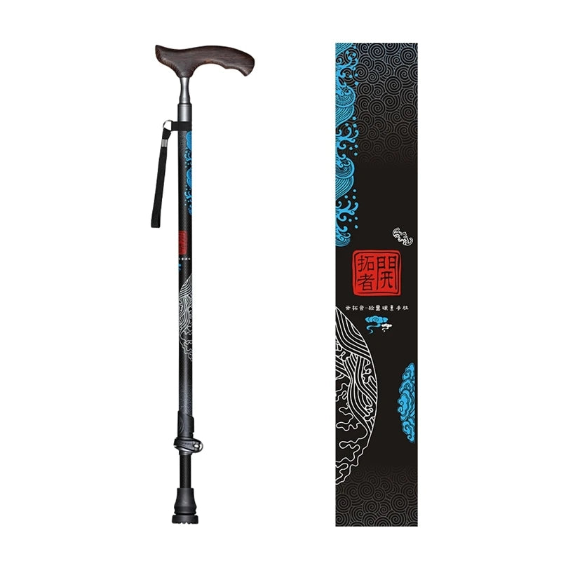 Ultralight Carbon Fiber T-Handle Walking Stick - 219g