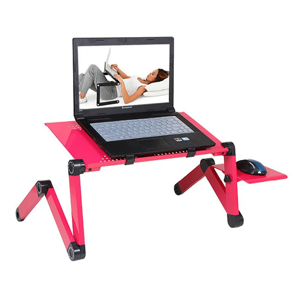 Portable Aluminum Laptop Desk Stand with Mouse Pad