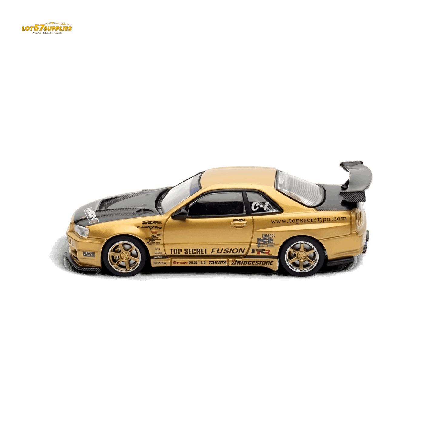 Inno64 TOP SECRET R34 GT-R - Gold 1:64