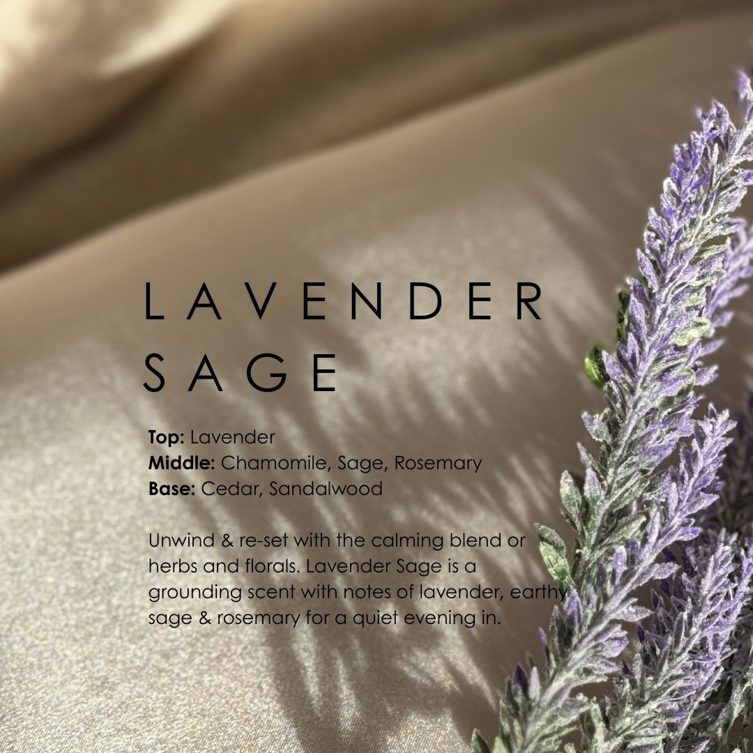 Lavender Sage Soy Candle – Calming, Herbal & Grounding
