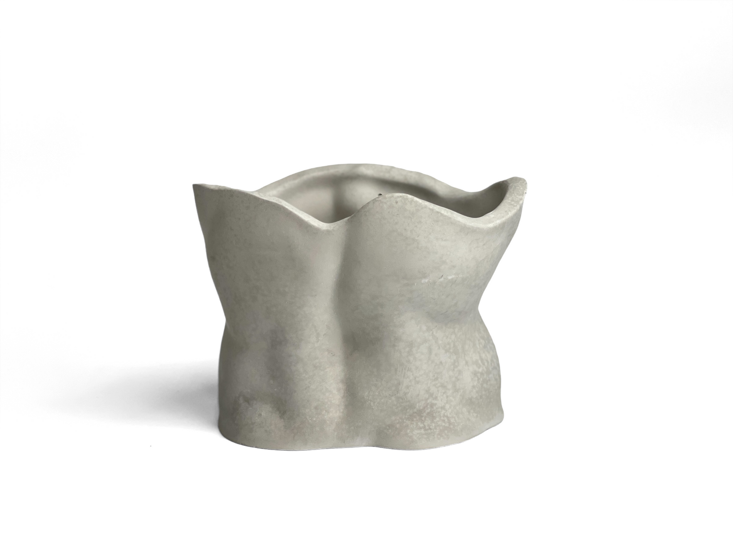 Male Torso Planter – Handmade Concrete Body Pot with Drainage Hole