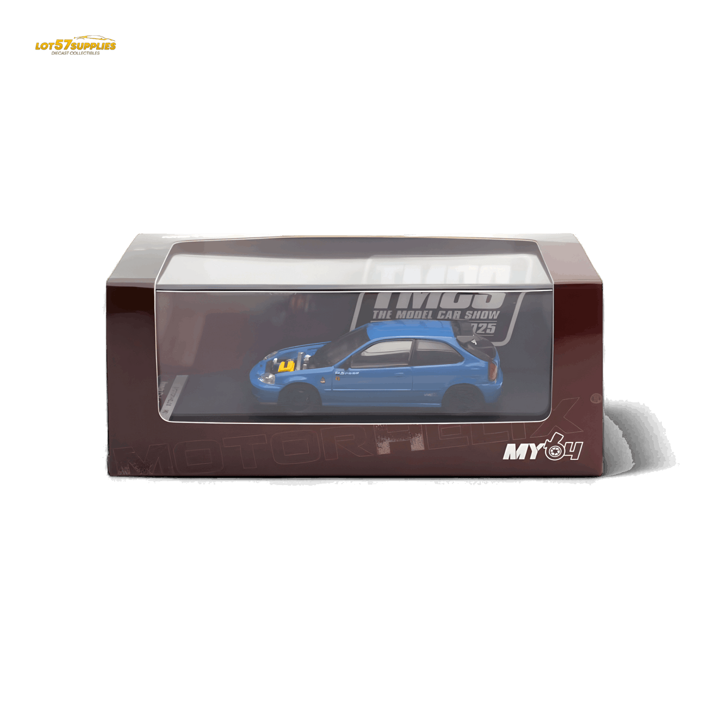 Motorhelix Honda Civic EK9 Malaysia Limited Edition - Blue 1:64