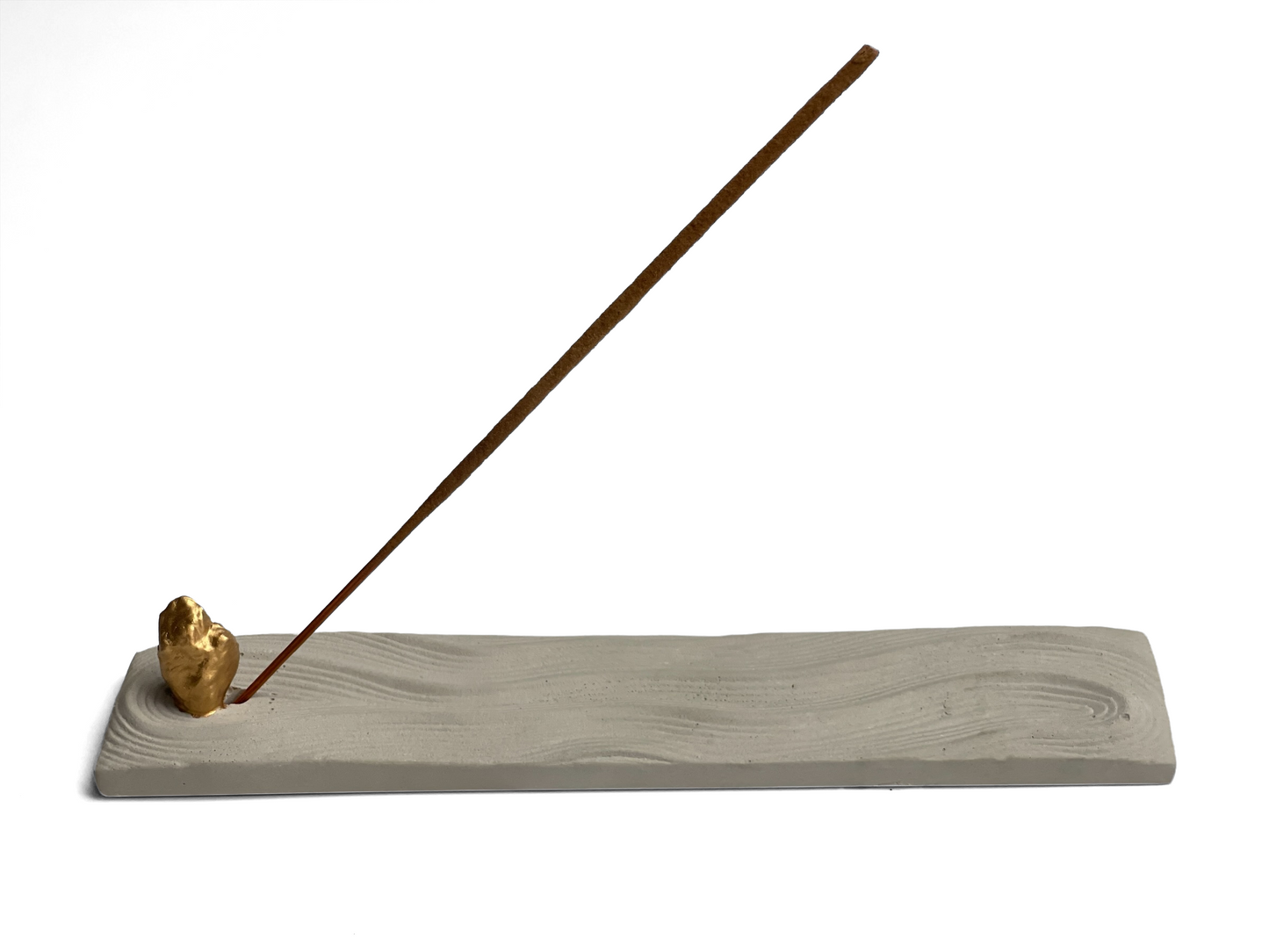 Wave Concrete Incense Holder – Handmade Modern Minimalist Burner