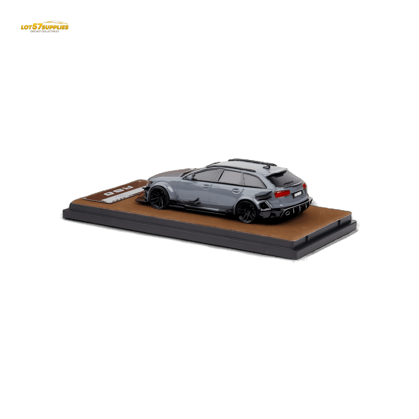 Qidian Model Audi RS6 Avant (C7) Crock Station wagon DTM Wide-Body Modified - Cement Grey 1/64