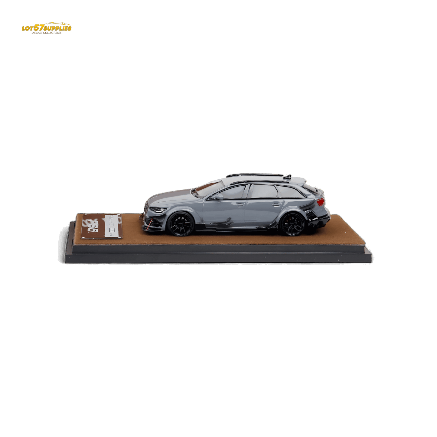 Qidian Model Audi RS6 Avant (C7) Crock Station wagon DTM Wide-Body Modified - Cement Grey 1/64