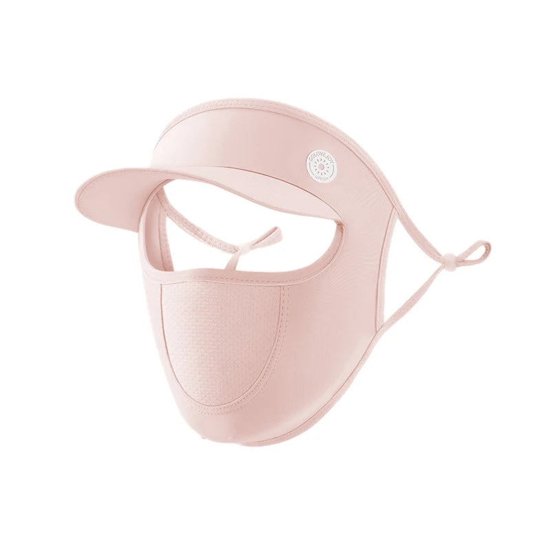Summer Full Face Mask with Brim - Sun Protection Beach Facekini