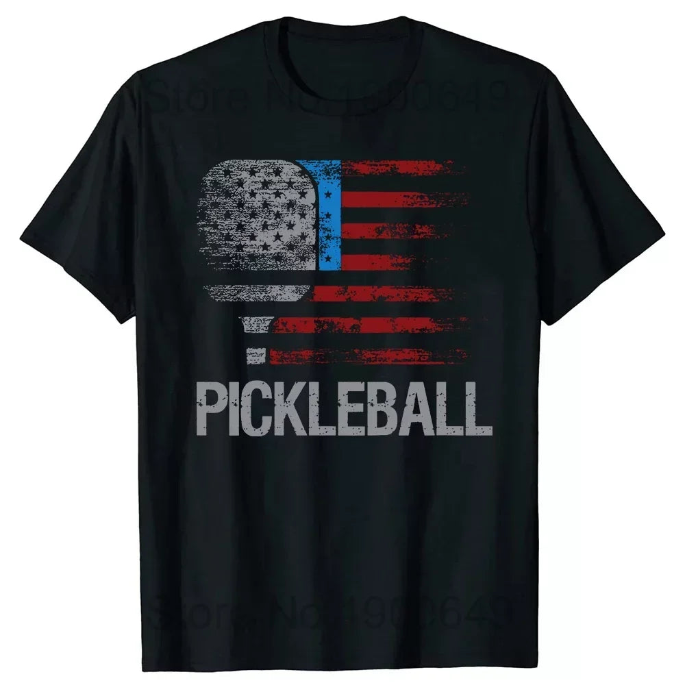 Real Men Stay Out of the Kitchen Pickleball T-Shirt - Funny Vintage Player Tee