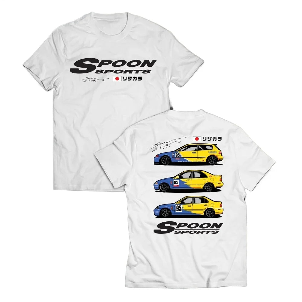 JDM Honda Civic Spoon Sport T-Shirt - EG EK ESI Graphic Print