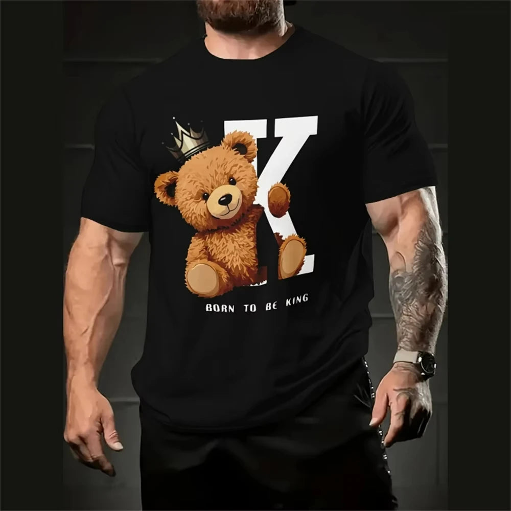 Funny Cartoon Men's T-Shirt - 3D Print Short Sleeve Summer Oversized Tee