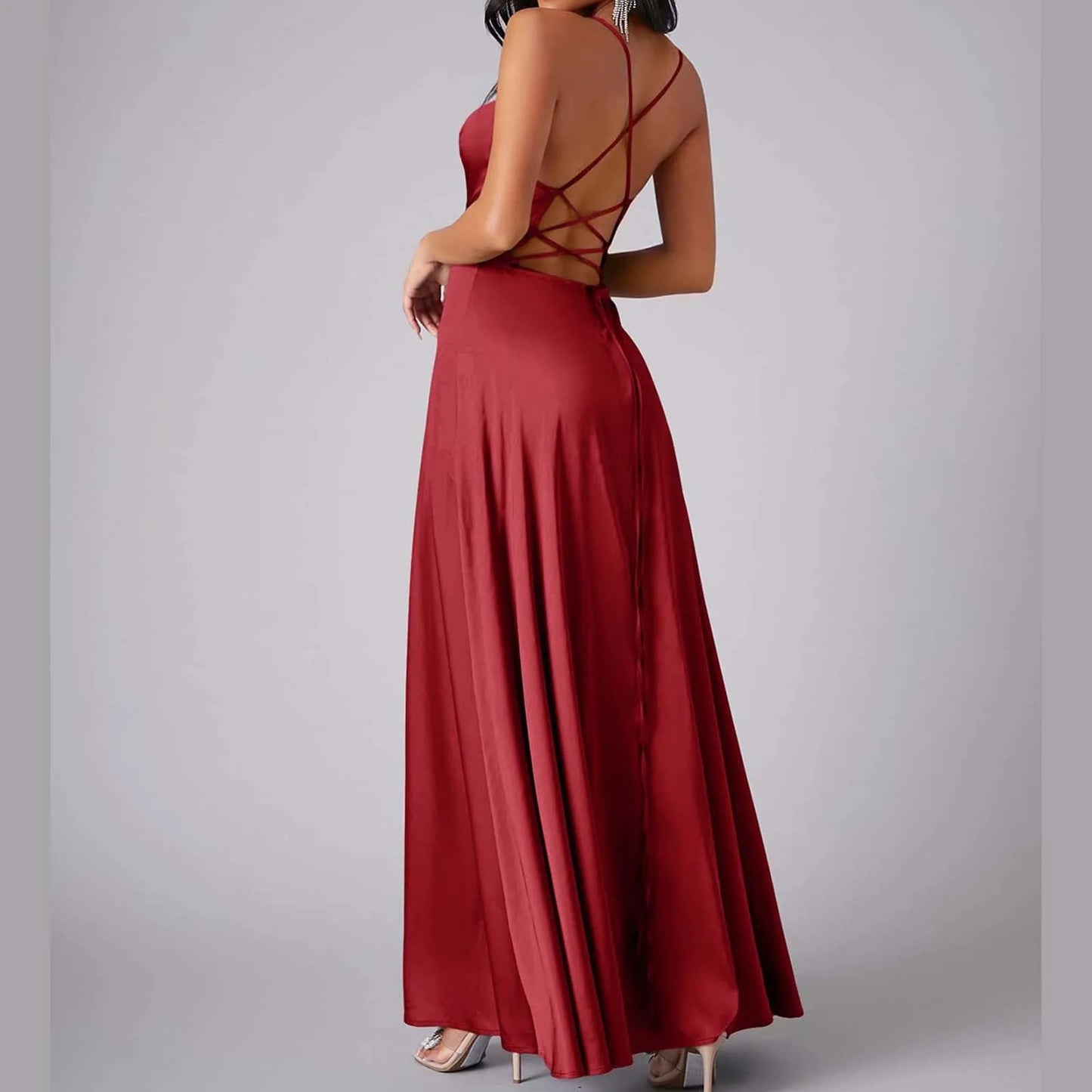 Chiffon Train Women Dress - Summer Tank Top Sleeveless Long Dress