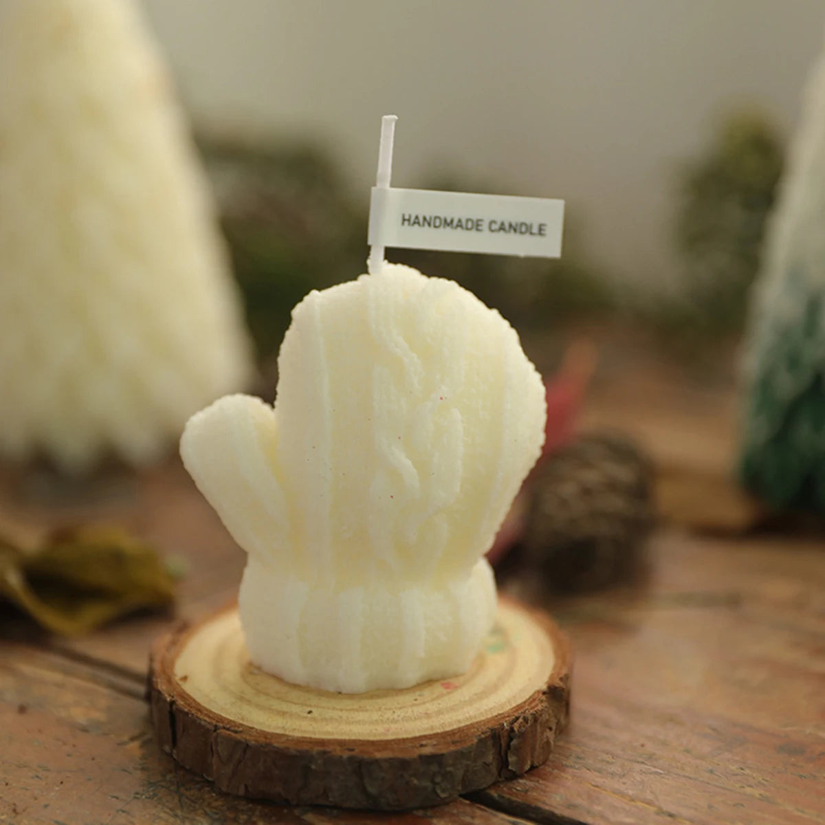 Christmas Glove Pattern Soy Wax Scented Candle - Rose Scent