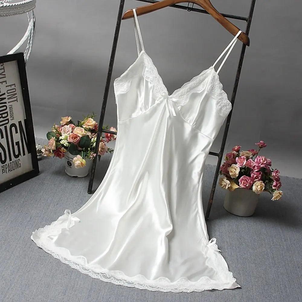 Sexy Lace Patchwork Camisole - Lingerie Nightgown for Women