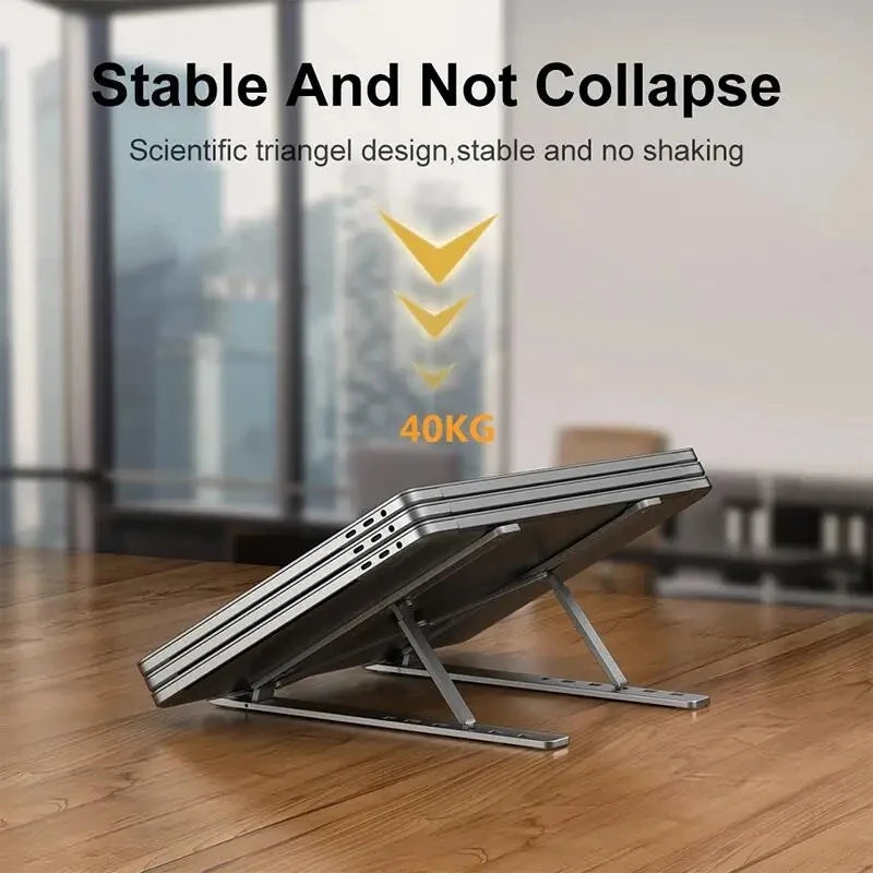 Foldable Aluminum Laptop Stand for MacBook & PC