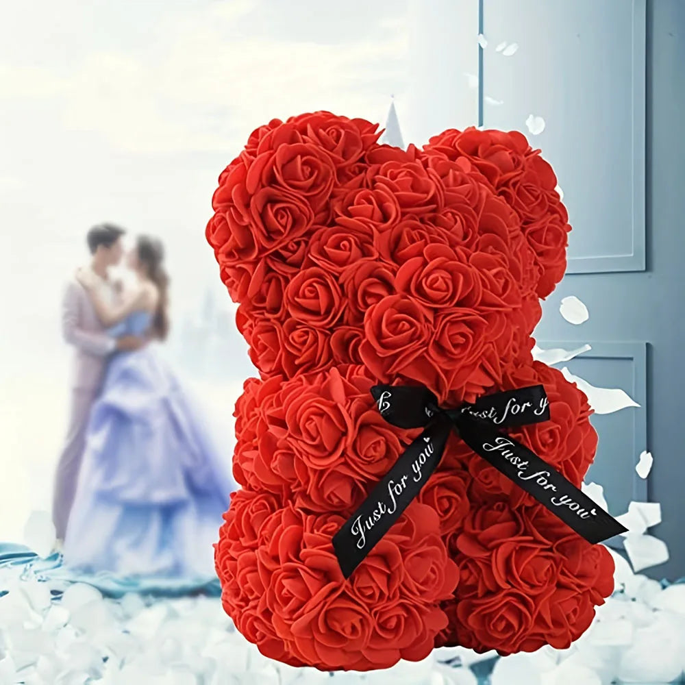 Rose Bear Artificial Foam Teddy Bear Valentine's Gift