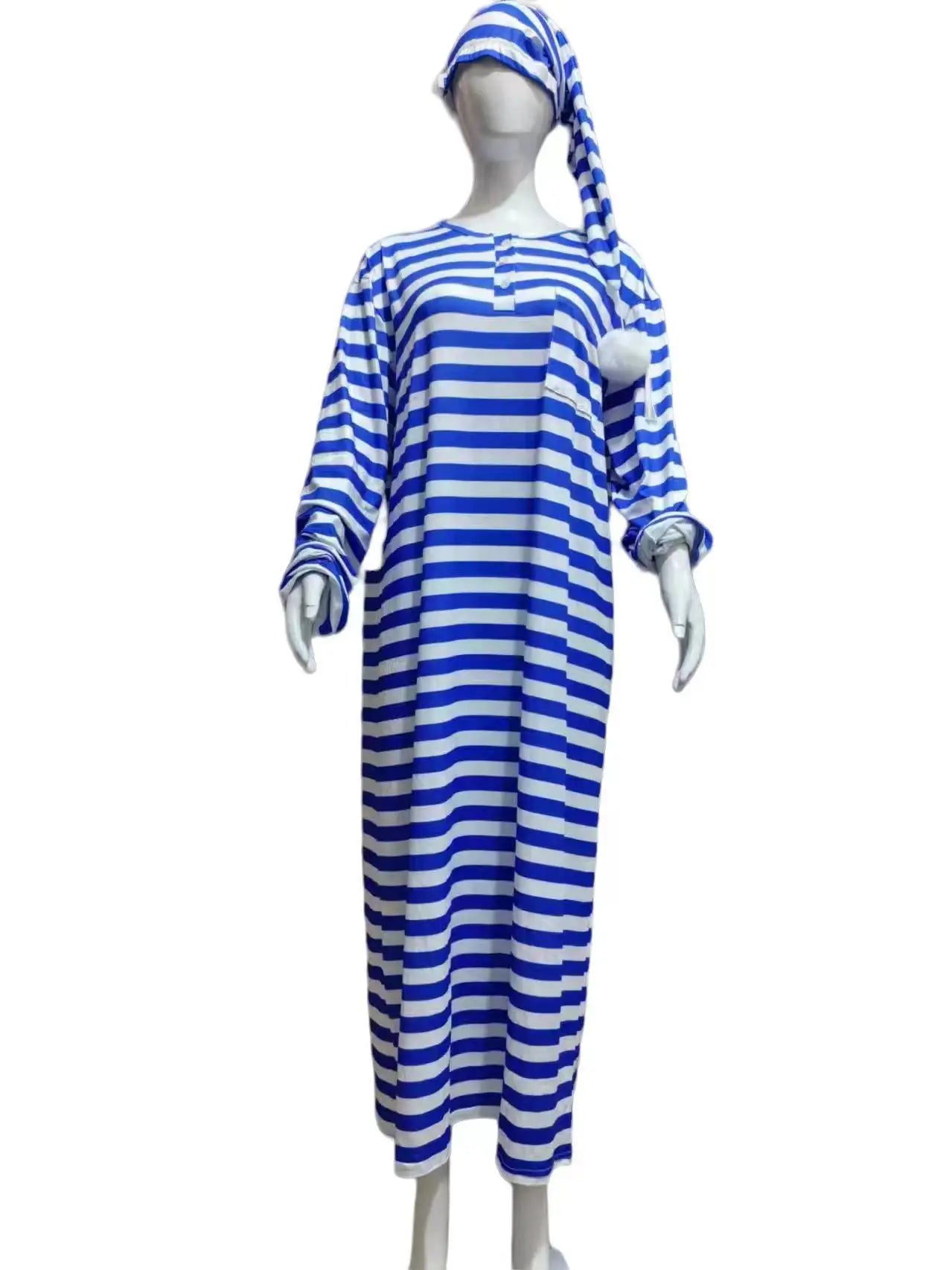 2025 Autumn Men's Nightgown Male Long Robe Solid Thin Loose Plus Size Long Sleeve One-Piece Pajamas for Men Bathrobe Homewear