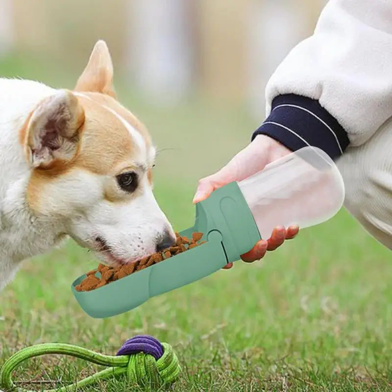 2-in-1 Dog Water Bottle - Portable Food & Water Dispenser