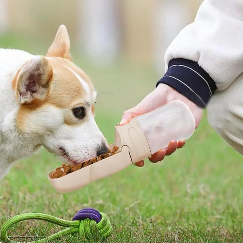2-in-1 Dog Water Bottle - Portable Food & Water Dispenser