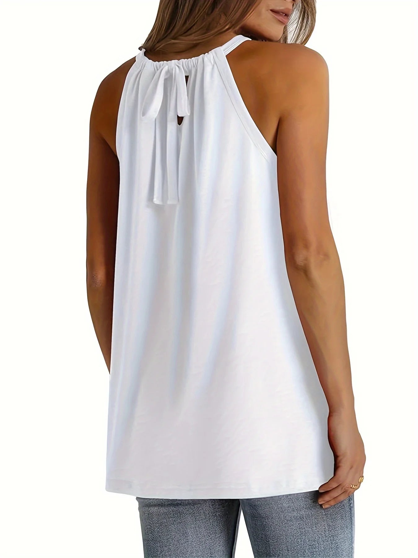 Summer Tops for Women - Casual Tunic Halter Tank Tops