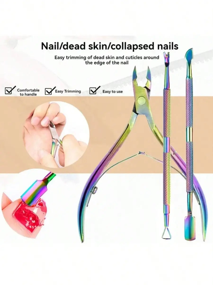 3 Pcs Nail Cutter Set | Stainless Steel Manicure Kit
