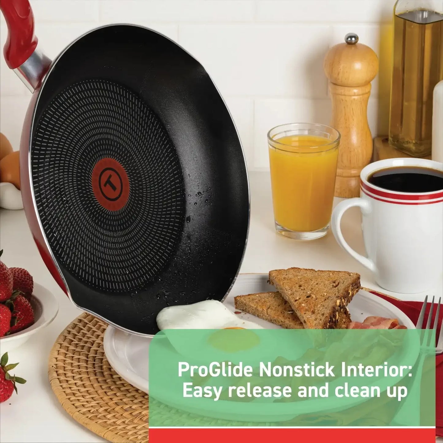 20pc Non-Stick Cookware Set | Easy Care Red Kitchen