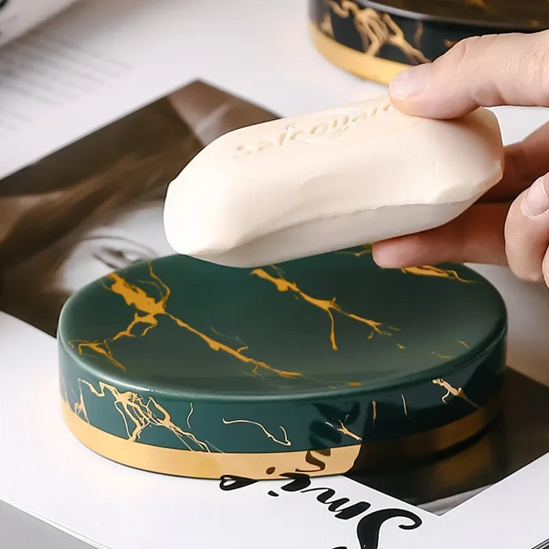 Marble Stripes Ceramic Soap Dish
