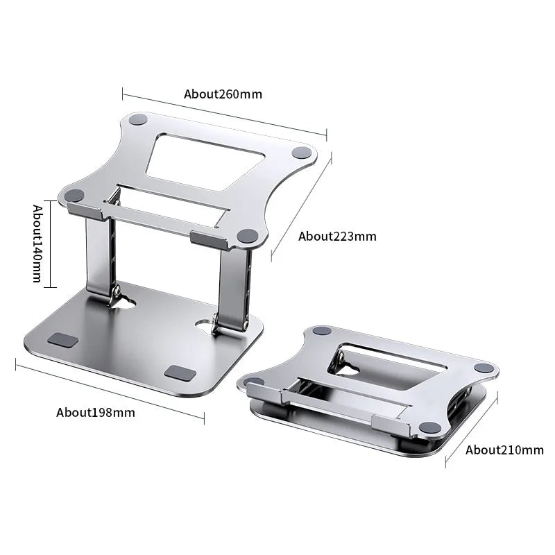 Adjustable Aluminum Alloy Phone Tablet Stand - Cooling Support for Laptops
