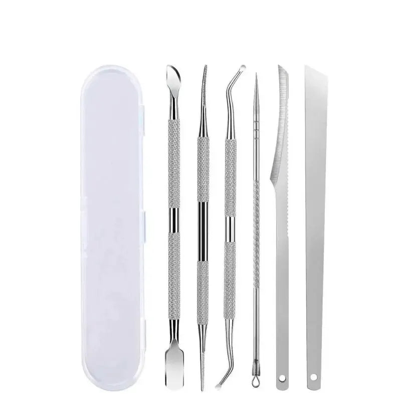 6pcs Manicure Pedicure Knife Set | Stainless Steel Grooming Tools