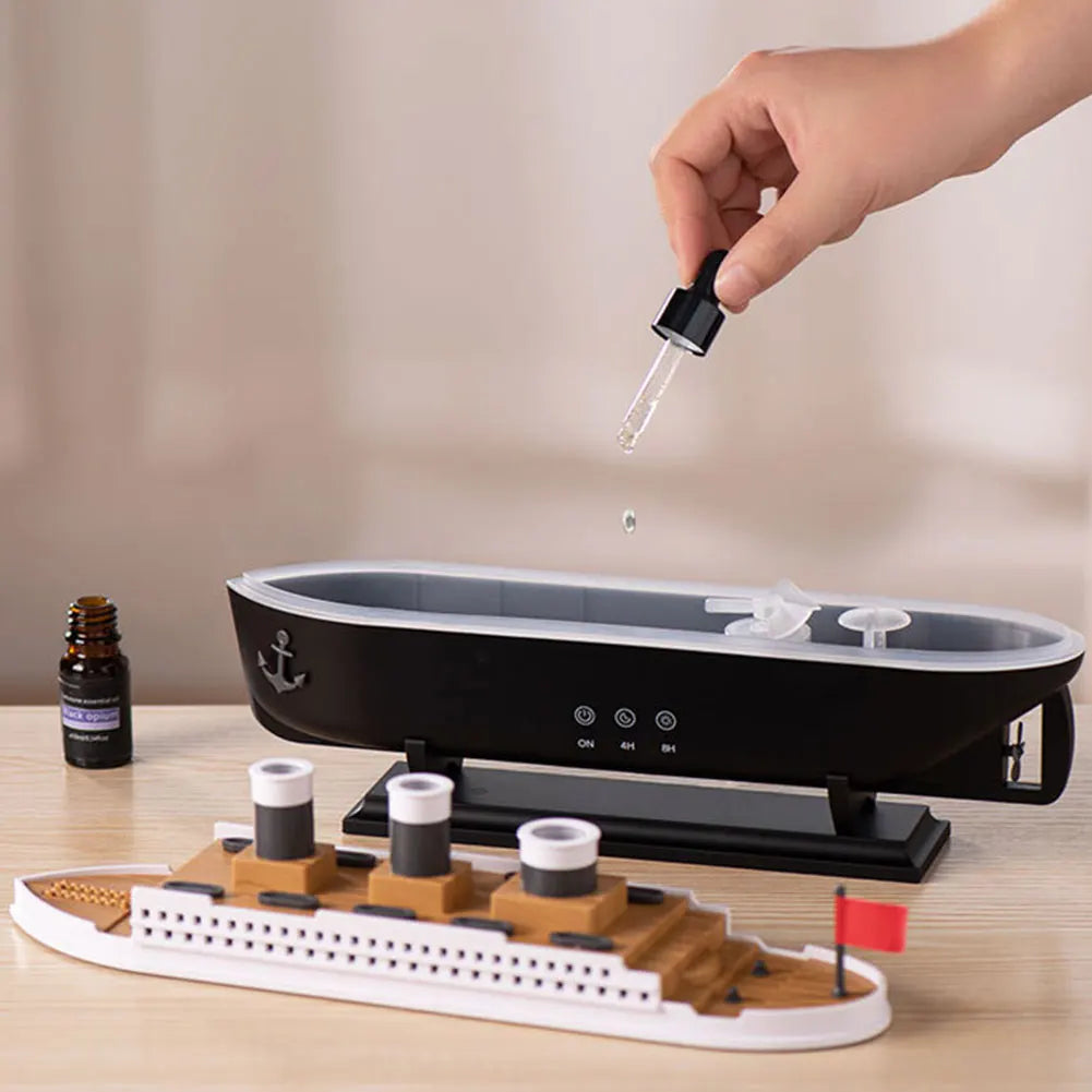 Titanic Ship Model Air Humidifier | 250ml Essential Oil Diffuser