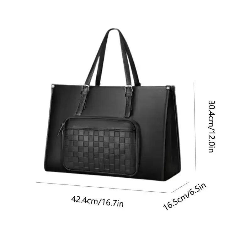2-in-1 Laptop Tote with Insulated Lunch Compartment