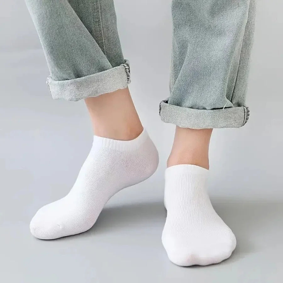 10 Pairs Men's Spring/Summer Socks - Thin Breathable Ankle Socks