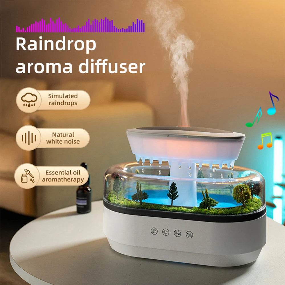 Rain Cloud Cool Mist Humidifier - 7-Color Night Light Aroma Diffuser