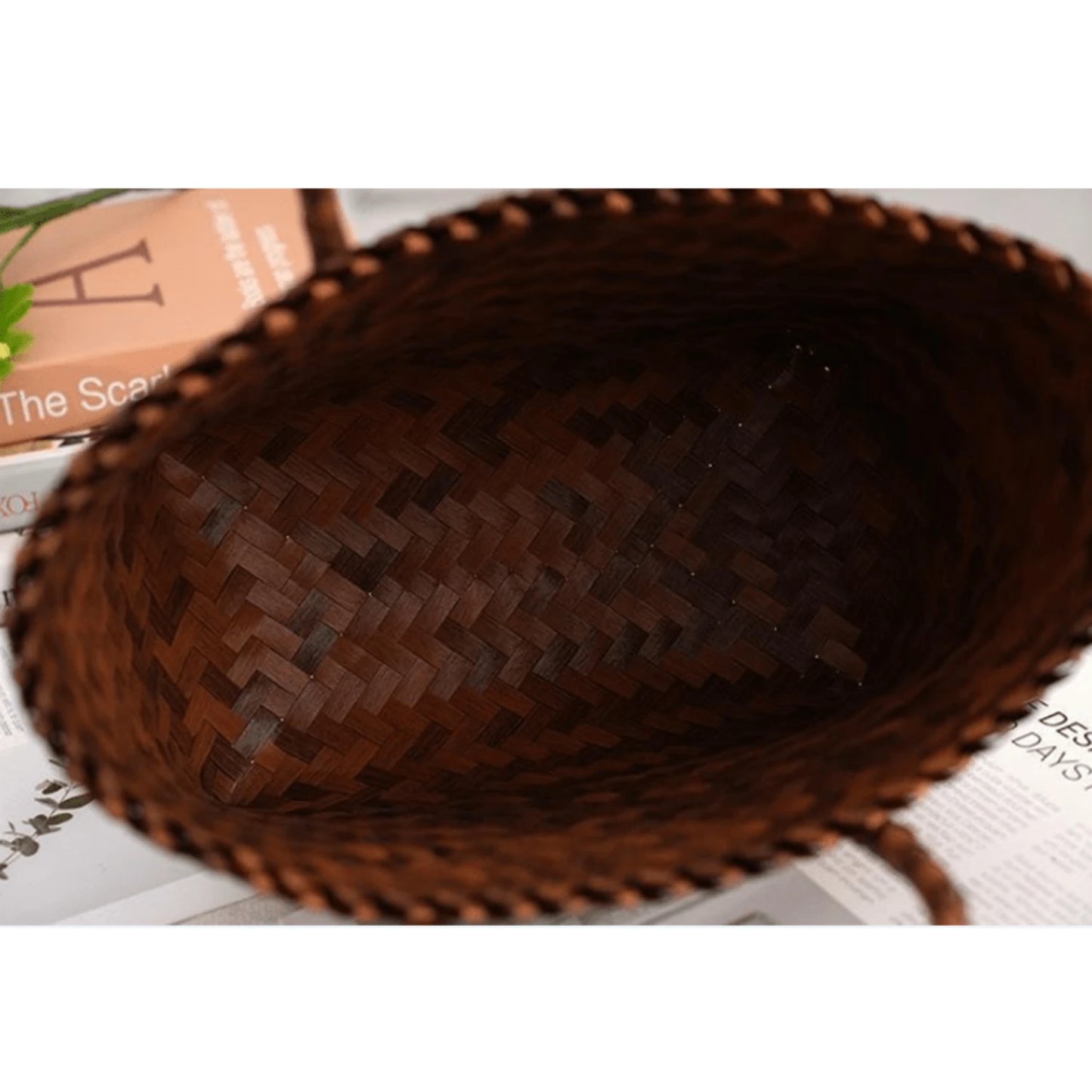 Imitation Rattan Woven Tote Bag - Women’s Beach & Travel Bag