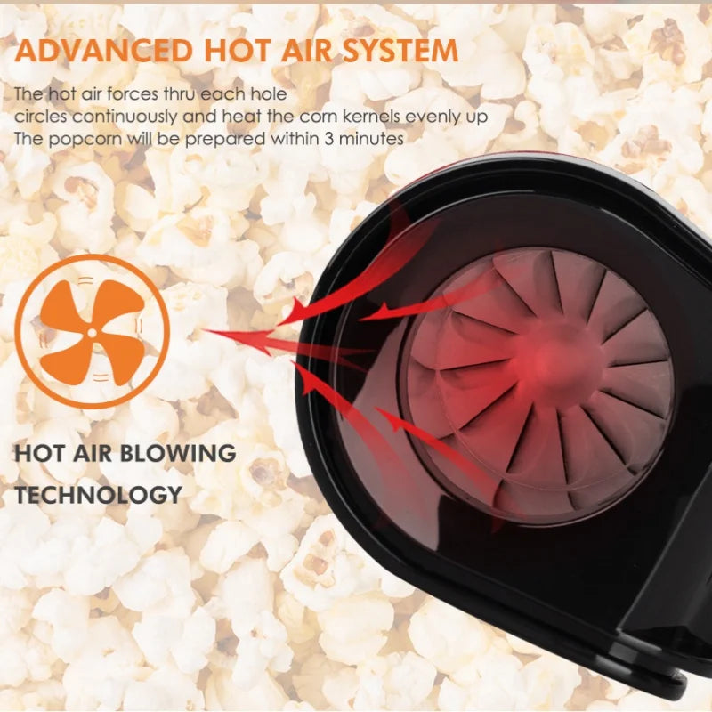 220V Fully Automatic Popcorn Machine - Mini Electric Popcorn Maker for Home Kitchen