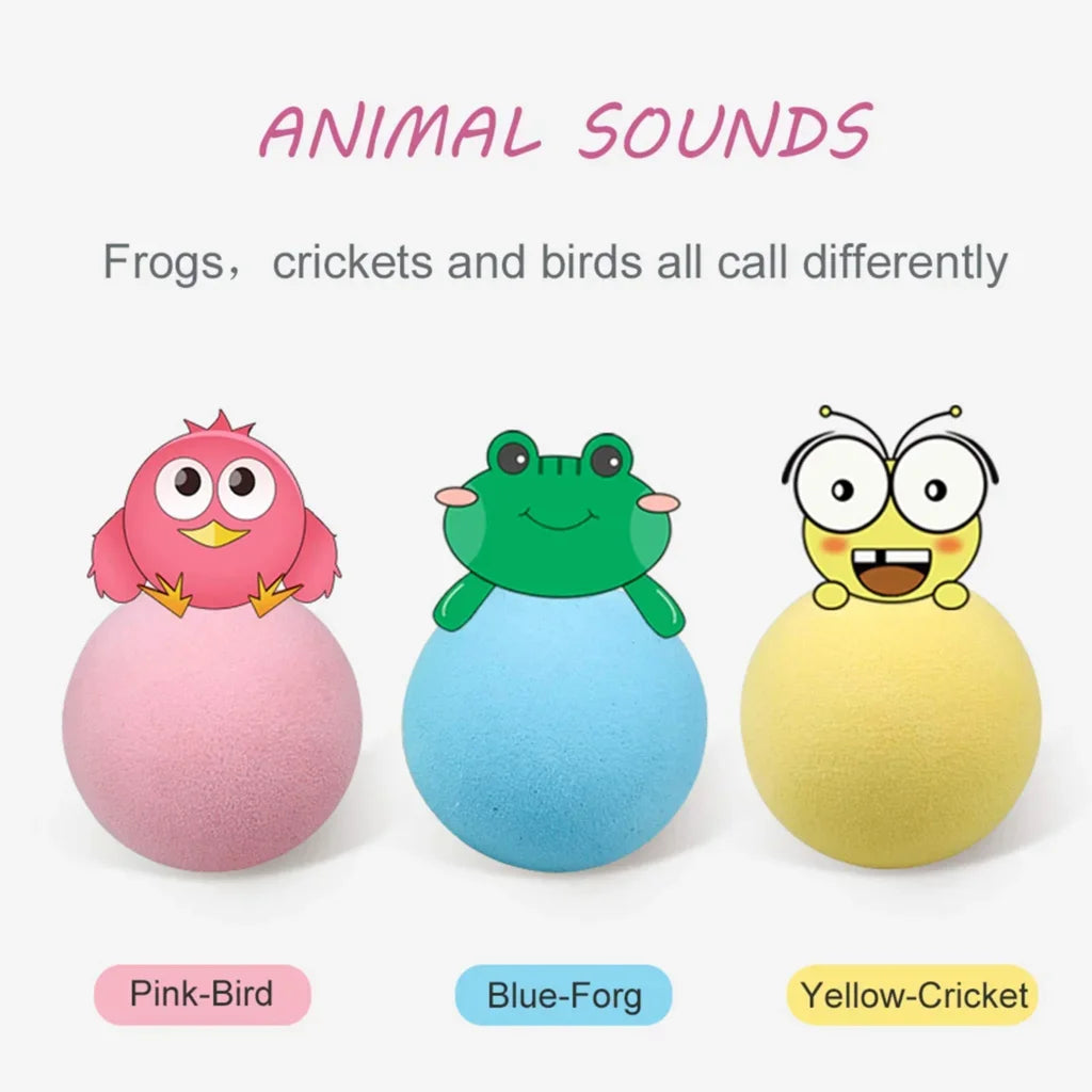 Interactive Cat Ball with Catnip & Squeak – Fun Training Toy for Kittens