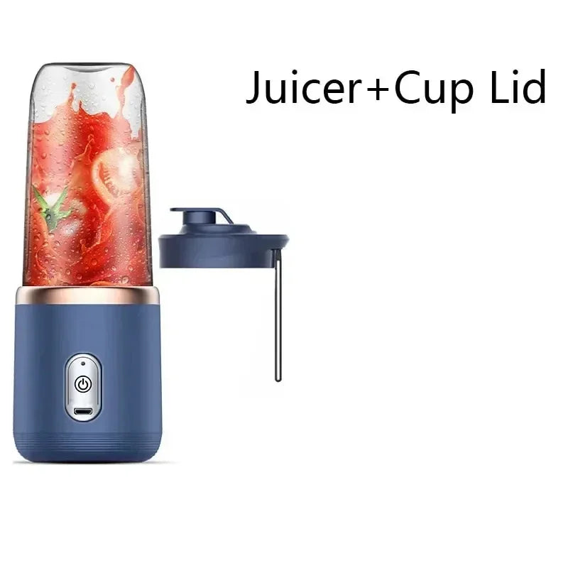 Portable Electric Juicer – Stainless Steel Blade Smoothie Blender Cup