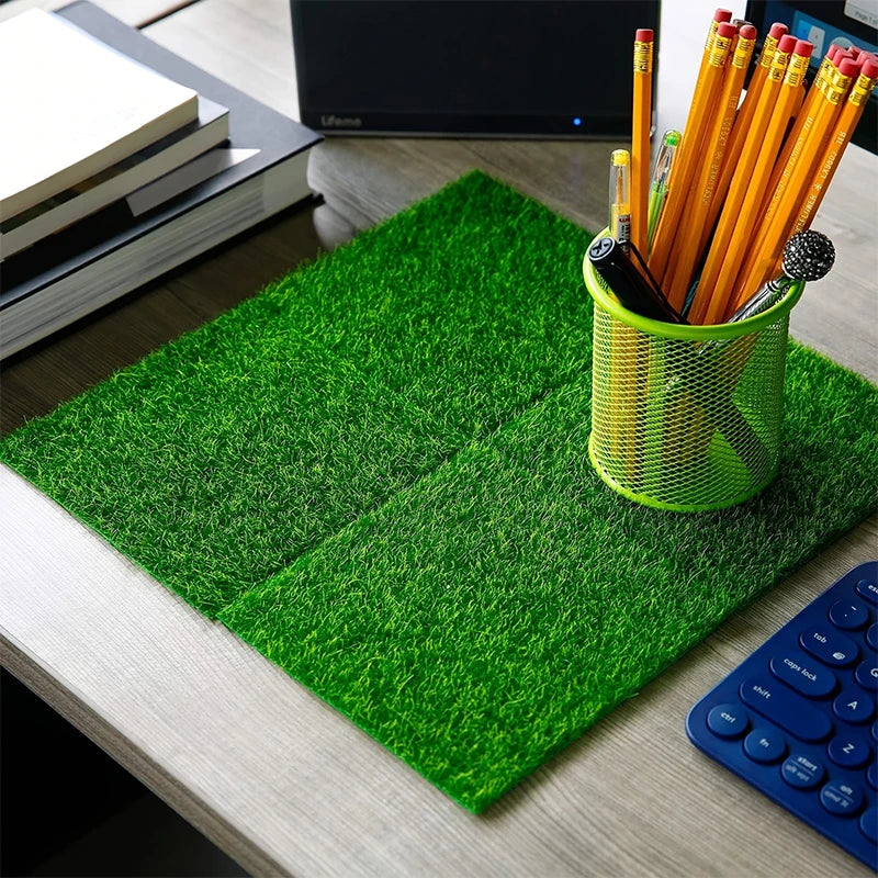 Artificial Lawn Grass Mat - Fake Green Turf for Home & Garden Decor