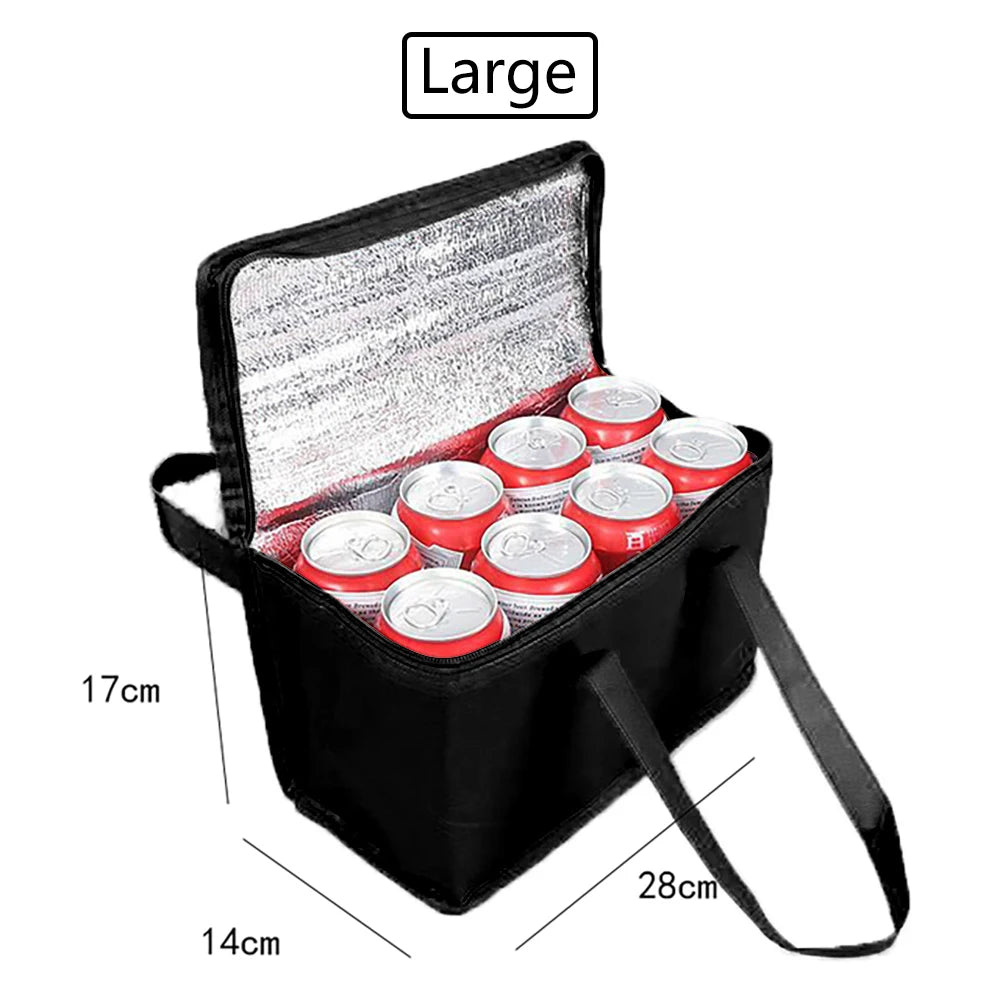 Portable Lunch Cooler Bag - Insulated Picnic Thermal Bag