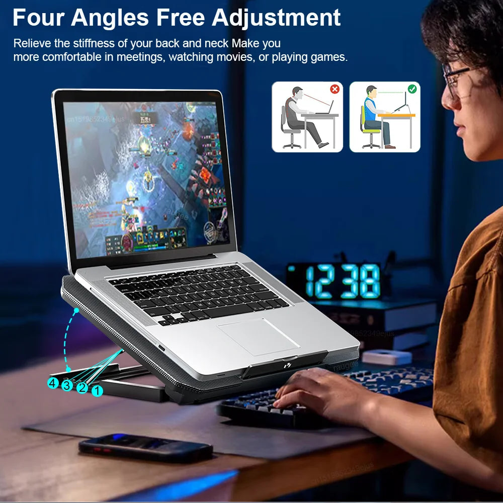 Gaming Laptop Cooler for MacBook Air, Pro, Dell 12-16 Inch