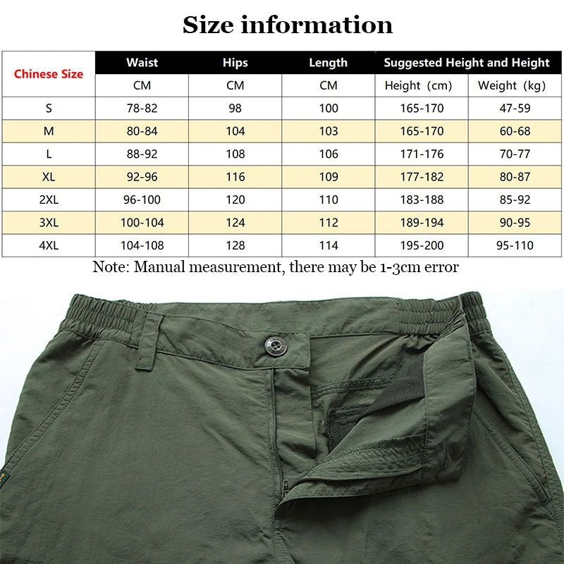 Men's Tactical Cargo Pants - Waterproof & Wear-Resistant Outdoor Trousers